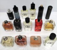 Thirty Armani perfumes/testers and related. (please note: bottles may have been used/packaging may h