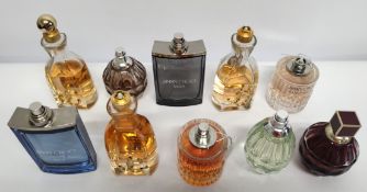 Forty Jimmy Choo perfumes/testers and related (please note: bottles may have been used/packaging may