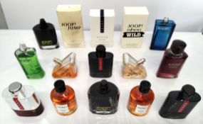Forty Prada and Joop perfumes/testers and related (please note: bottles may have been used/packaging