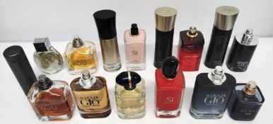 Thirty Armani perfumes/testers and related (please note: bottles may have been used/packaging may ha