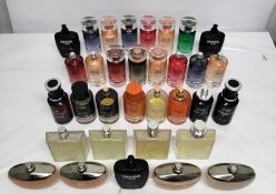 Thirty three perfumes/testers and related to include Guy Laroche, Hackett London, Cerruti 1881 and K