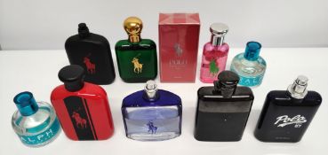 Forty Ralph Lauren perfumes/testers and related (please note: bottles may have been used/packaging m