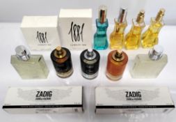 Forty perfumes/testers and related to include Zadig & Voltaire, DSquard, Cerruti 1881 and Giorgio Be