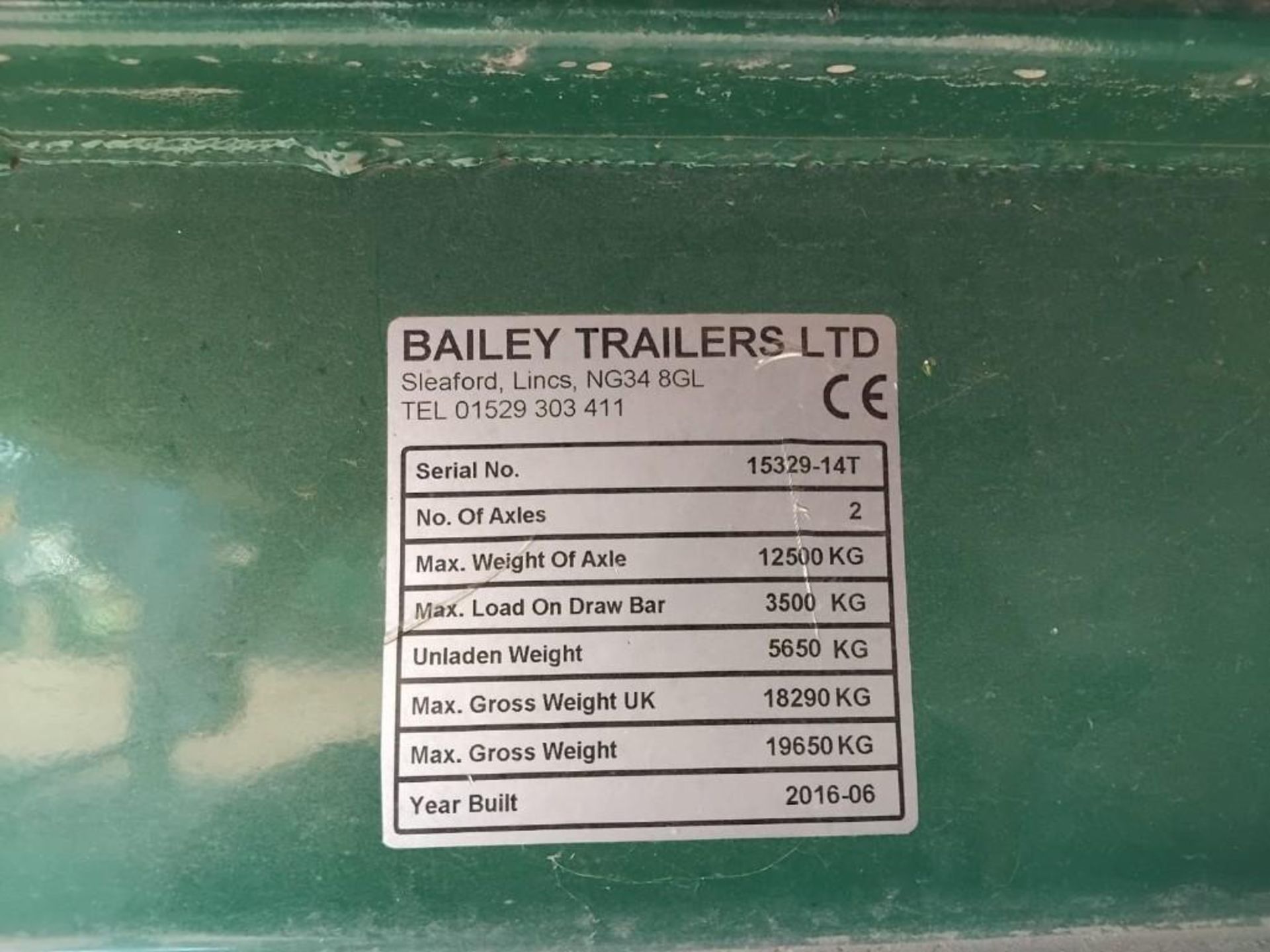 2016 Bailey Grain Trailer - (Norfolk) - Image 6 of 6