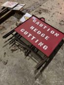 Quantity highway warning signs