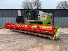 2012 Claas Lexion 670 Terra Trac combine harvester, 6 straw walkers, straw chopper on 30