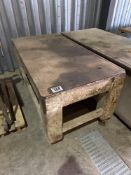 Wooden work bench, 1.8m x 0.92 cm