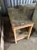 Wooden bench with vice, 1.8m x 57m