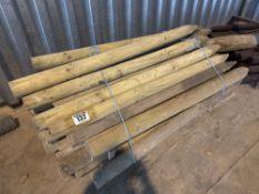 Quantity timber fencing posts