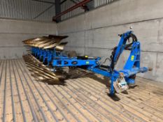 2017 Lemken Diamant 11 VOF 8f (7f + 1f) reversible plough with slatted mouldboards and skimmers, on