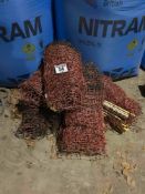 Quantity orange rabbit netting