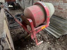 Romix cement mixer, PTO driven, linkage mounted. Serial No: 18119521