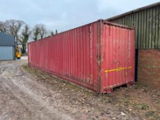 1995 Metal 40ft shipping container, wooden floor