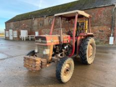 1975 Massey Ferguson 135 Multipower 2wd tractor on 12.4-28 rear wheels and tyres complete with Sande