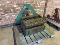 18No John Deere 50kg wafer weights on A Frame