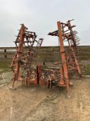 Dutch harrow 6m hydraulic folding with rear crumbler, linkage mounted NB: Manual in Office