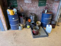 Quantity misc oils, jugs etc