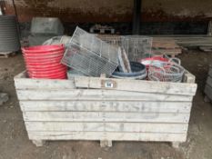 Quantity baskets, buckets, bins etc