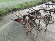 Single furrow horse drawn plough
