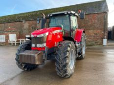 2014 Massey Ferguson 7618 Dyna 6 40kph 4wd tractor with 13No 40kg wafer weights, ISOBUS, 3No manual
