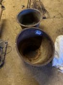 2No cast iron pots
