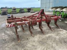Fixed tine Super flow 12ft cultivator with rear depth wheels