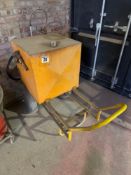 Diesel tank on trolley, gravity fed