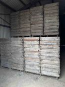 c.1000 chitting trays, to be loaded from the front of the shed on first come first serve basis