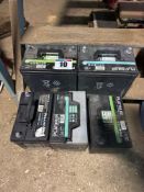 5No used batteries
