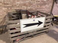 Quantity marker boards, and warning signs