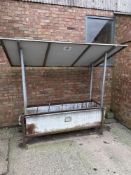 Spray container, wash down facility