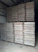 c.1000 chitting trays, to be loaded from the front of the shed on first come first serve basis
