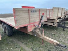 1977 Pettit 8t trailer, hydraulic tipping twin axle on 12.5/80 - 15.3 wheels and tyres, complete wit