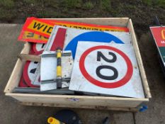 Quantity highway signs