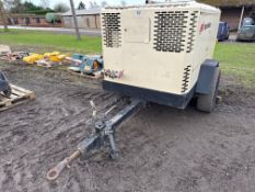 2007 Ingersoll Rand 10/105 diesel compressor, single axle on 265/75R16 wheels and tyres. Hours: 2,73
