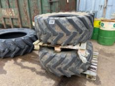 Pair Michelin 500/70R24 tyres only