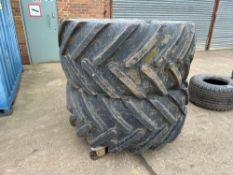 Pair Michelin 600/65R28 tyres only
