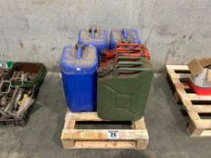 Quantity deionised water and 2No jerry cans