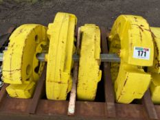4No John Deere 250kg wheel weights
