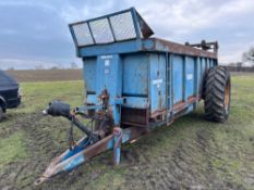 1994 Bunning Lowlander rear discharge muck spreader. Serial No: 12/94/156