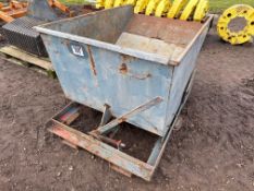 Tine mounted tipping skip