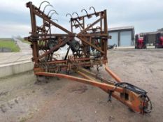 1986 Wilrich 9.4m trailed cultivator, hydraulic folding