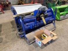 2012 Koro Field Topmaker 1500 1.5m heavy duty fraise mower with hydraulic tipping collecting bin. Se