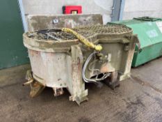 Kilworth Fliegl concrete mixer with JCB Q-fit attachments and pallet tine brackets, hydraulic operat