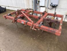 Massey Ferguson 8ft pigtail cultivator with depth wheels, linkage mounted