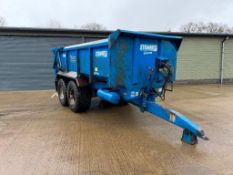2015 Stewart GX20CM 20t dump trailer, sprung drawbar, air brakes, hydraulic tailgate and grain chute