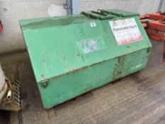 Green triangular bunded fuel bowser with 12v pump