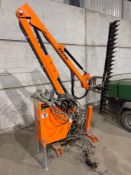 2019 Ryetec SL420 compact tractor hedge cutter with 6ft finger bar cutting head, electronic control.