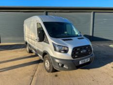 2018 Ford Transit diesel van, silver, manual gearbox with cloth upholstery on 235/65R16 wheels and t