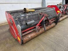 Redexim Verti-Drain 7626 aerator, PTO driven hydraulic adjustable front roller and depth control. Se